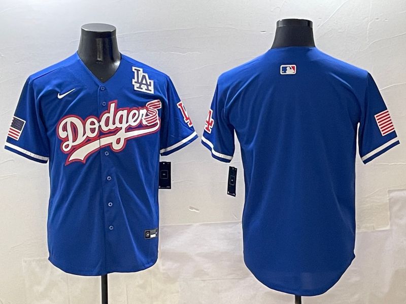 Men Los Angeles Dodgers Blank Blue Second generation Joint Name Nike 2025 MLB Jersey style 6->los angeles dodgers->MLB Jersey